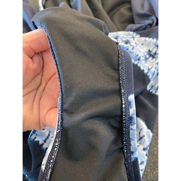 Michael Kors navy and white metal logo high neck maillot 8 - Picture 8 of 10